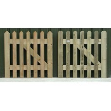 Palisade Gate Round Top - Fully Framed Green