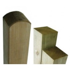 Picket Fence Posts - Flat Top Brown